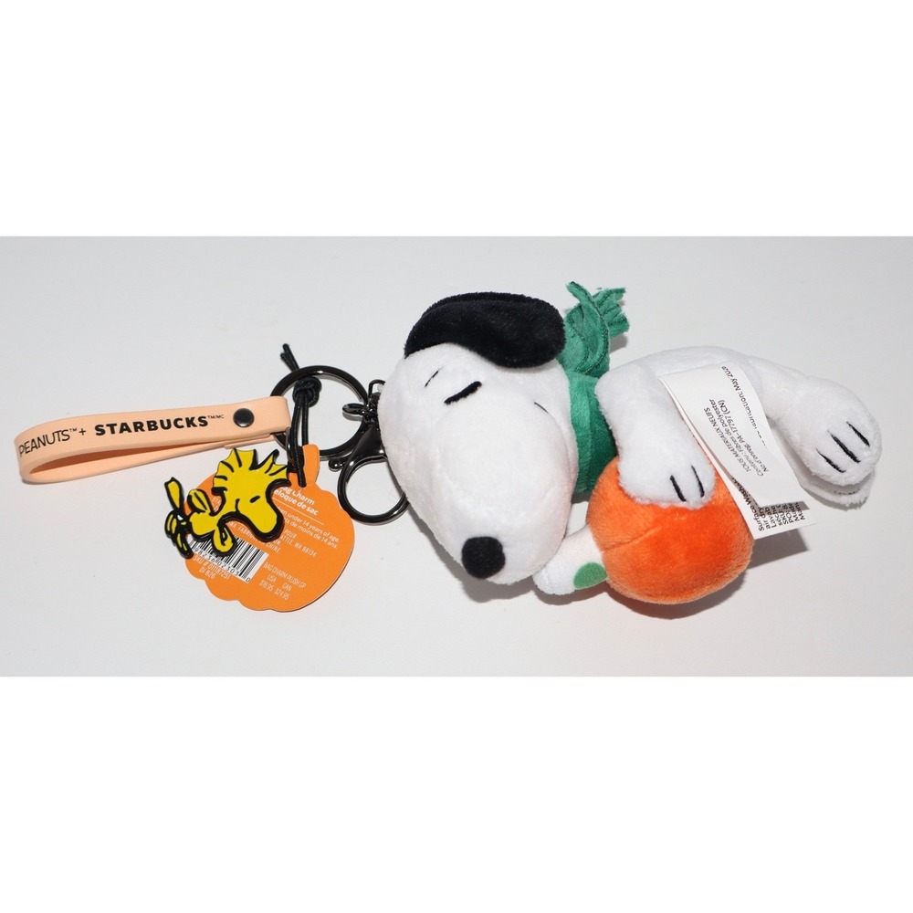 Starbucks x Peanuts 2026 Snoopy Canvas Tote Bag & Plush Charm Keychain Set - Picture 13 of 16